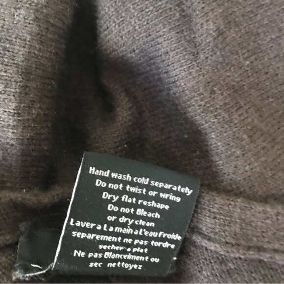 LINE Cotton Cashmere Wrap Cardigan Sweater Hi Low Tie Front Top Angora Blend M - Picture 9 of 14